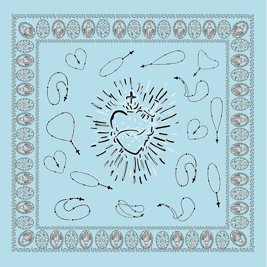 Silk Mary Devotional Scarf – 35" Square