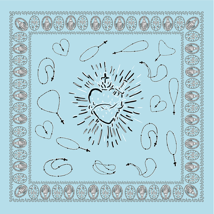 Silk Mary Devotional Scarf – 35" Square