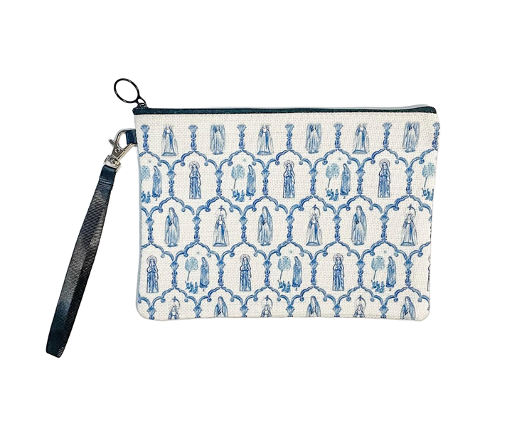 Marian Apparition Wristlet | Catholic Rosary Pouch, Magnificat Bag