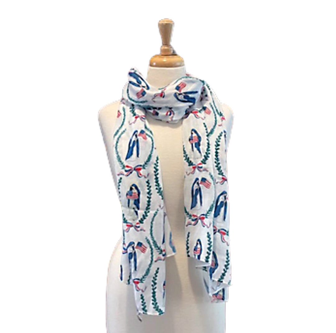 Catholic Patriotic Scarf | Immaculate Conception Scarf | Catholic Scarf | Mother&