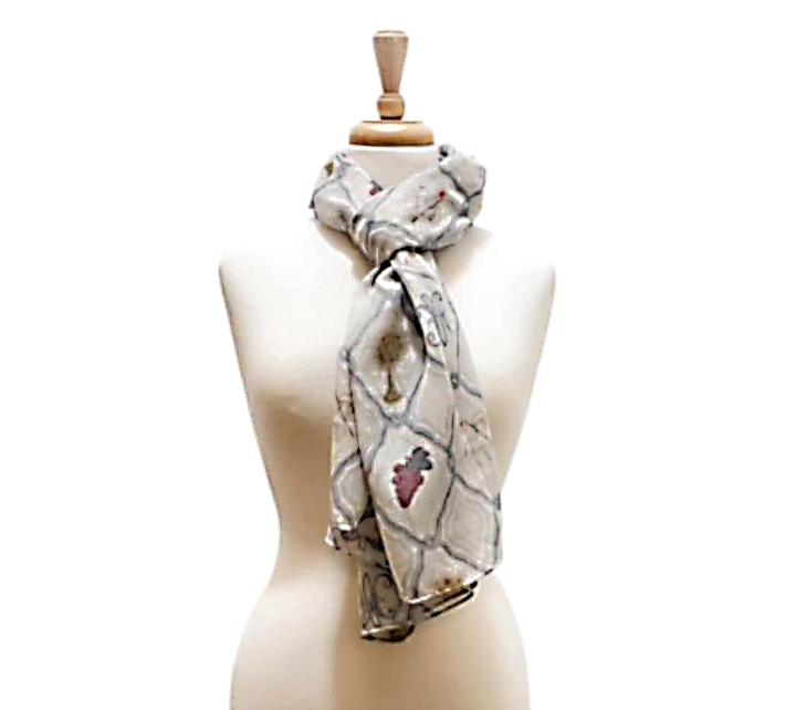Our Lady of the Eucharist Scarf | Catholic Blessed Mother Scarf | Mary Scarf Adorned with a Miraculous Medal | Catholic Mother Gift
