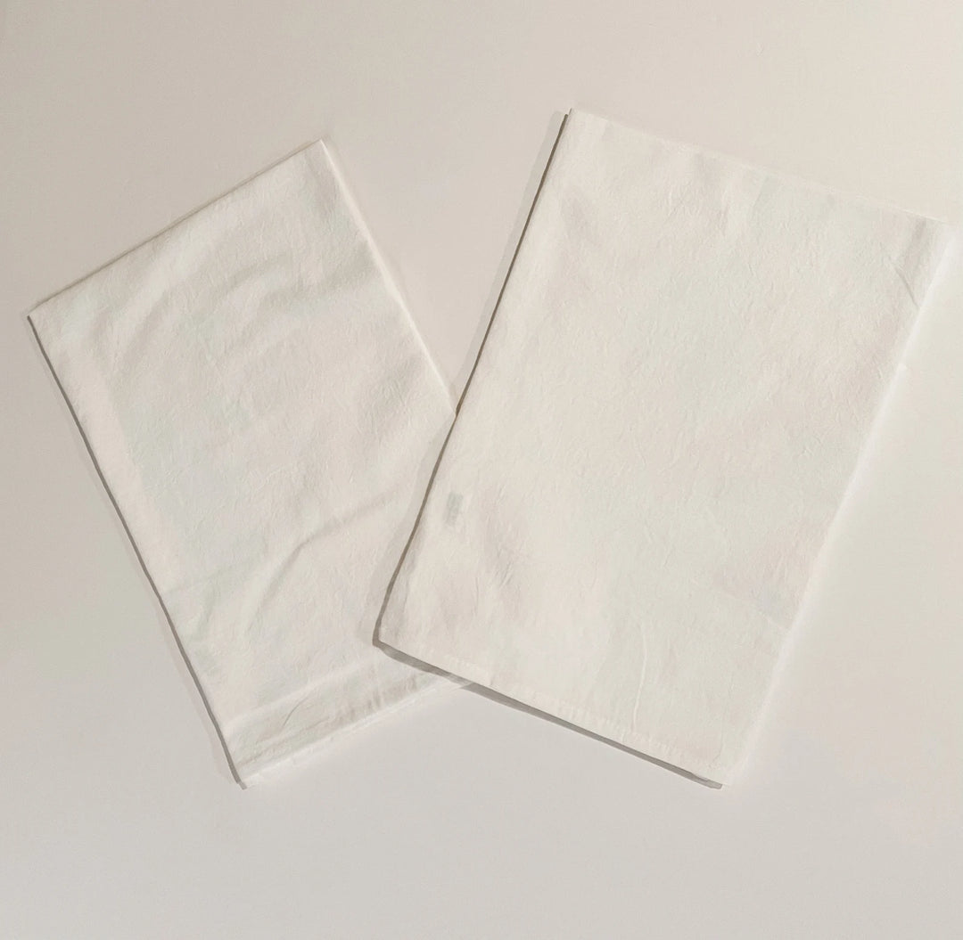 Blessed Mother Flour Sack Hand Towels | Catholic Floral Wreath Kitchen Towels