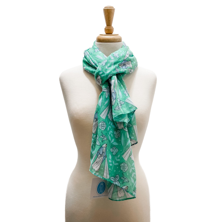 Our Lady of Grace Scarf | Miraculous Medal Blessed Mother Print