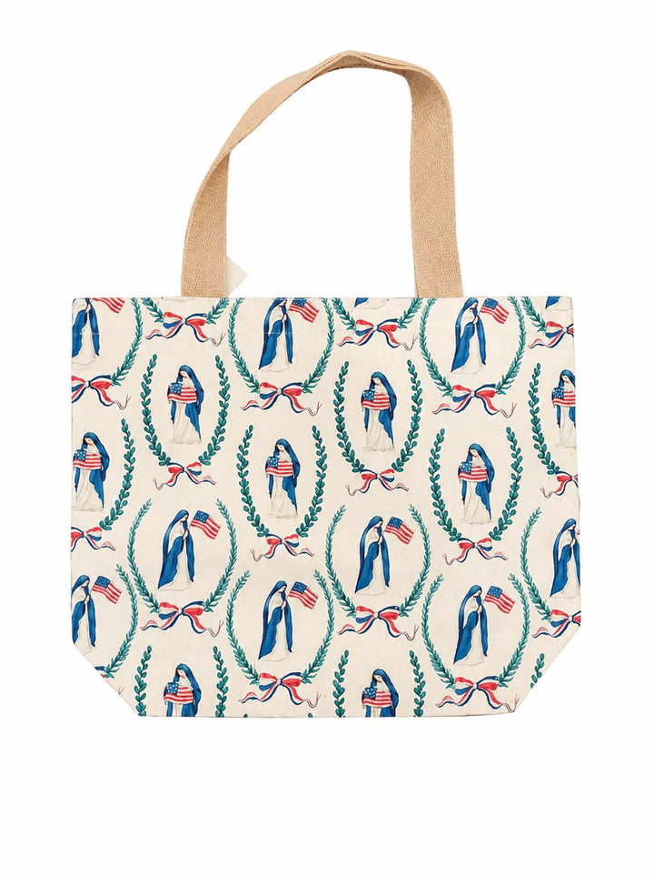 Catholic Tote Bag | Blessed Mother Tote Bag | Patriotic Catholic Tote Bag | Our Lady of the Immaculate Conception Tote
