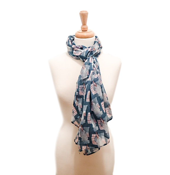 Our Lady of the Immaculate Conception, patron of America Catholic Fashion Scarf Miraculous Medal