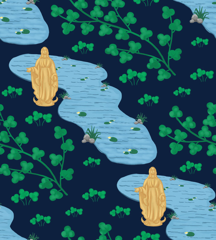 Our Lady of the Lake Scarf | Miraculous Medal, Irish Shamrocks
