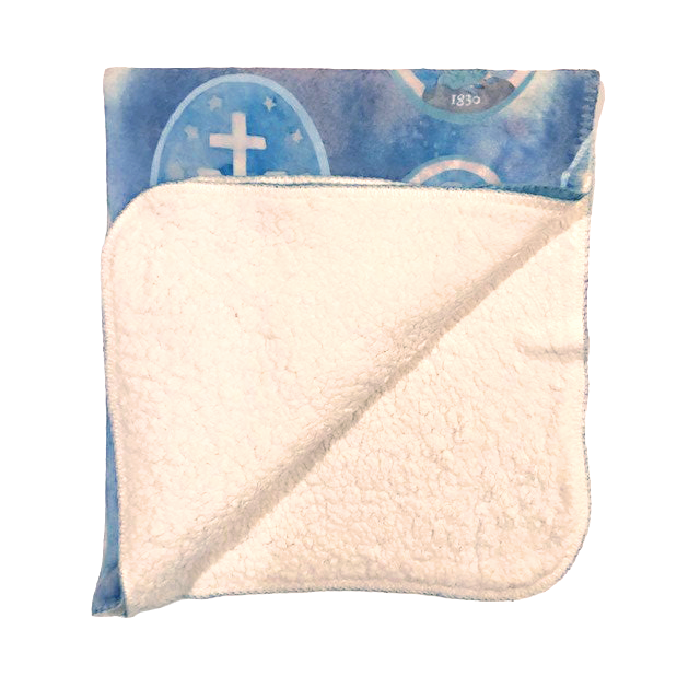 Catholic Miraculous Medal Sherpa Baby Blanket (40x33 inches)