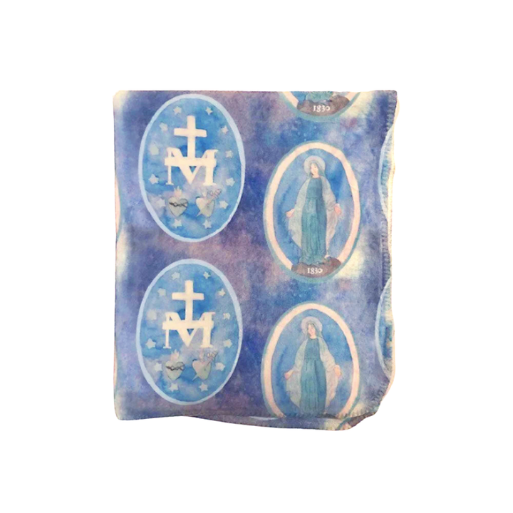 Catholic Miraculous Medal Sherpa Baby Blanket (40x33 inches)