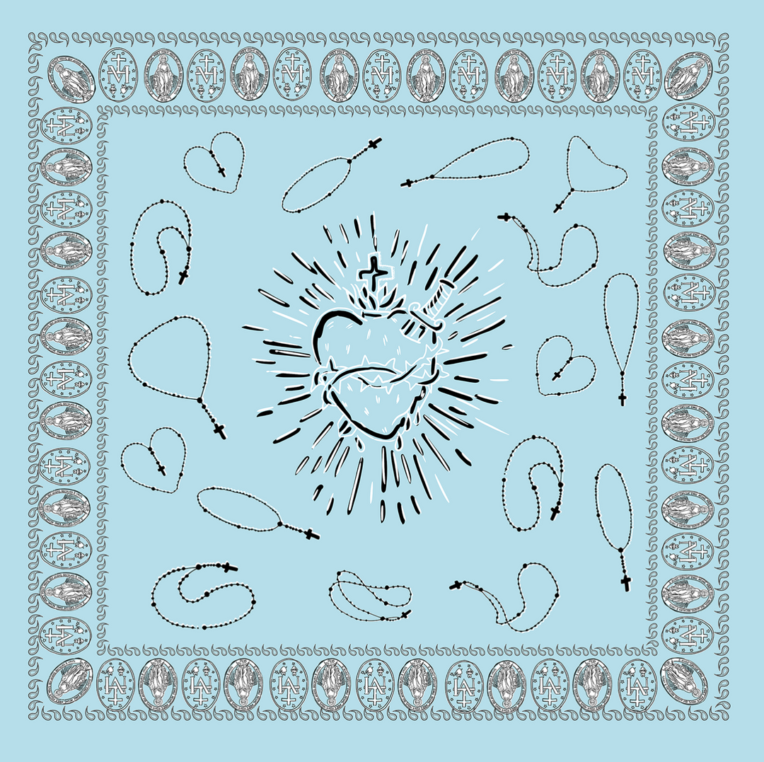 Luxury Italian Silk Catholic Bandana