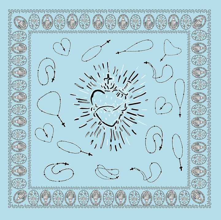 Luxury Italian Silk Catholic Bandana