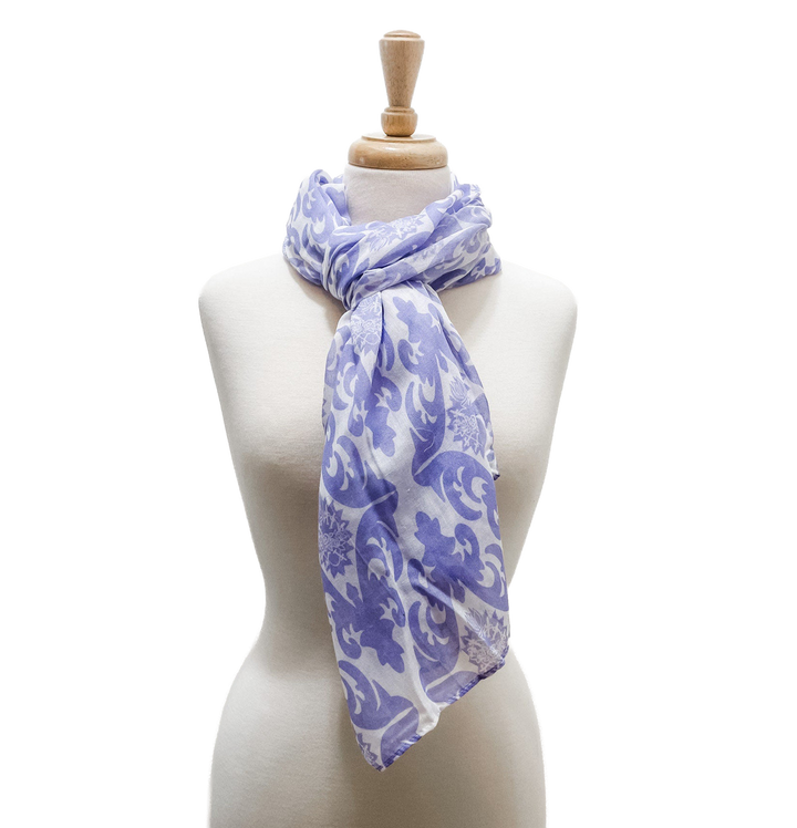 Our Lady of Sorrows Scarf | Catholic Damask Miraculous Medal
