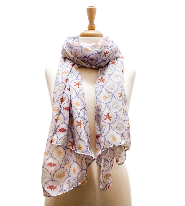 Catholic Mary Scarf | Our Lady Star of the Sea, Miraculous Medal