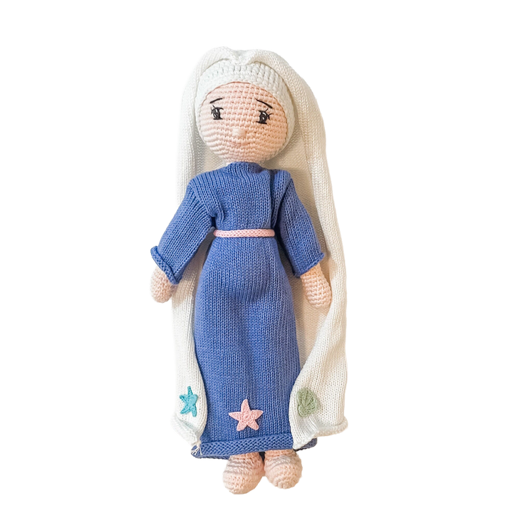 Stella Maris Hand Knit Doll | Blessed Mother Mary, Star of the Sea Catholic Toy