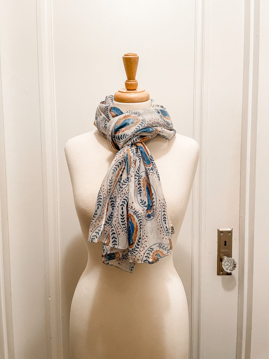 Blue Dress Mary| Our Lady of Guadalupe | Blessed Mother Scarf | Mary Scarf