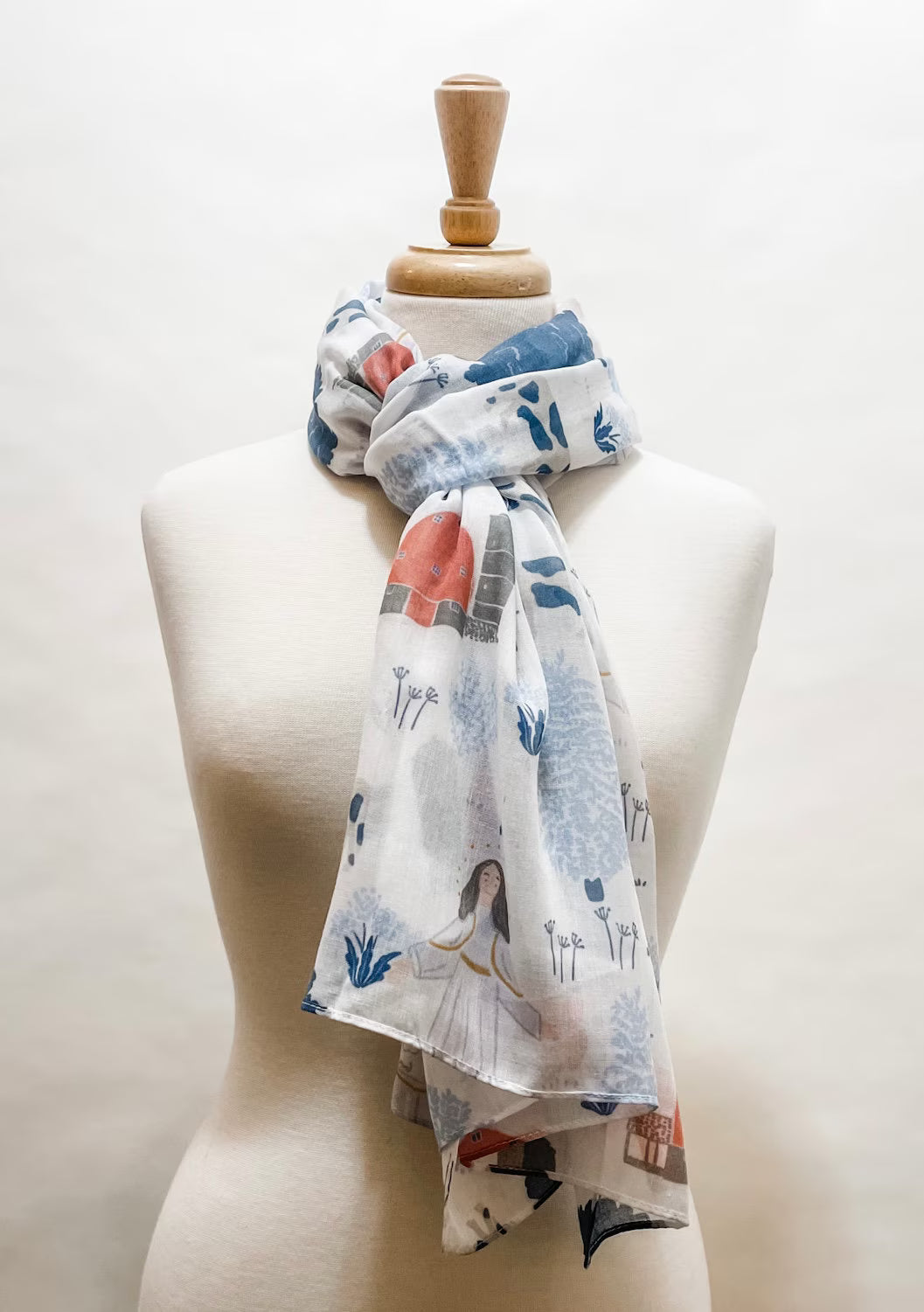 Our Lady of Champion Catholic Scarf with Miraculous Medal