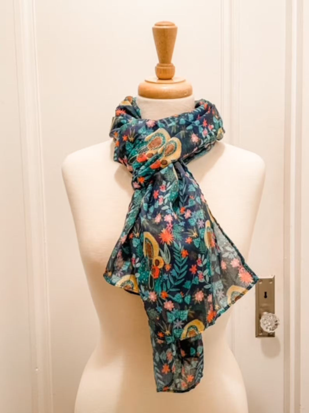 Black Madonna Catholic Scarf | Mary Scarf with Miraculous Medal