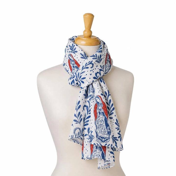 Our Lady of Guadalupe Scarf | Catholic Veiling, Soft Polyester (72x32)