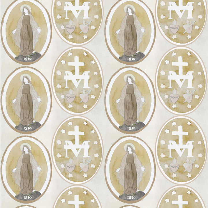 Miraculous Medal Scarf: Neutral Catholic Fashion Scarf