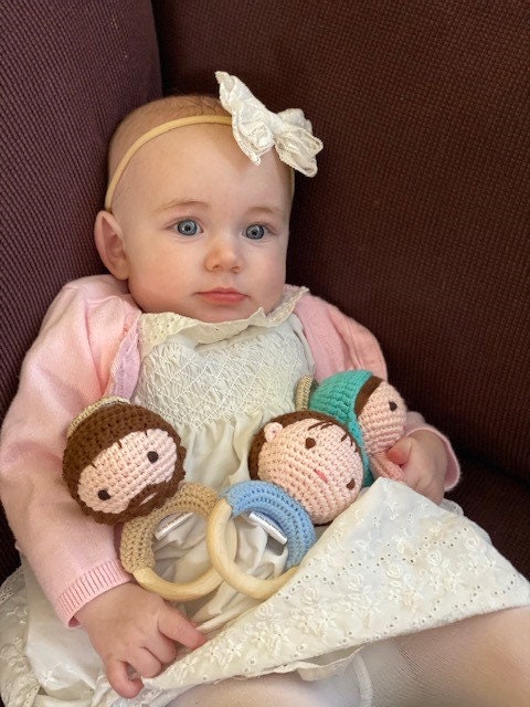 Child Jesus Baby Rattle-Handmade Pima Cotton