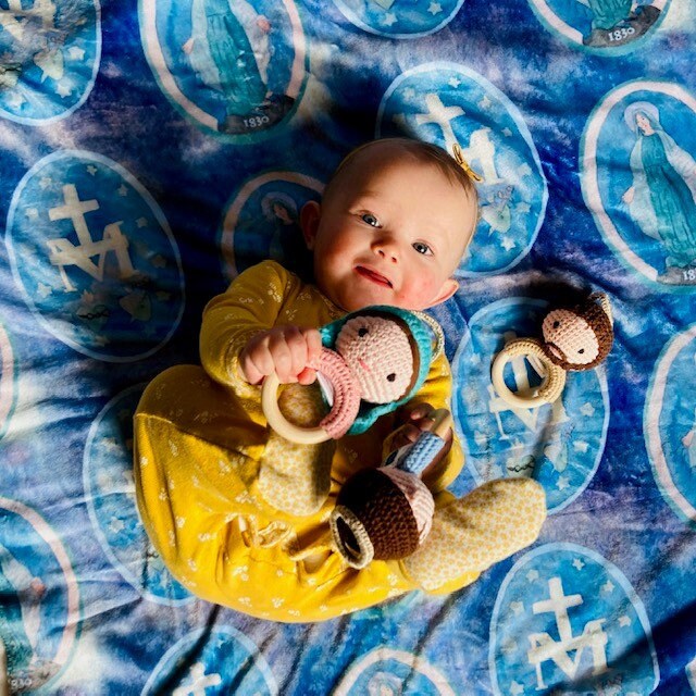 Child Jesus Baby Rattle-Handmade Pima Cotton
