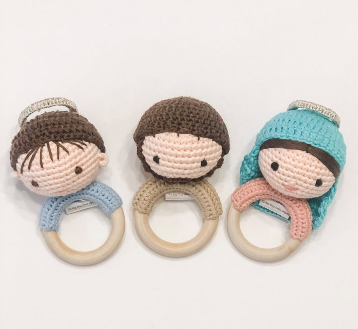 St. Joseph Baby Rattle-Handmade Pima Cotton