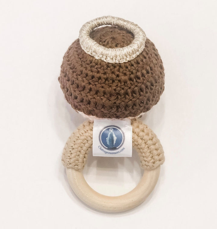 St. Joseph Baby Rattle-Handmade Pima Cotton