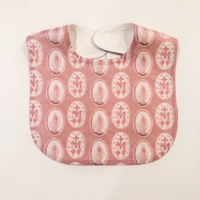 Miraculous Medal Baby Bib: Blessed Mother, Catholic Baptism Gift