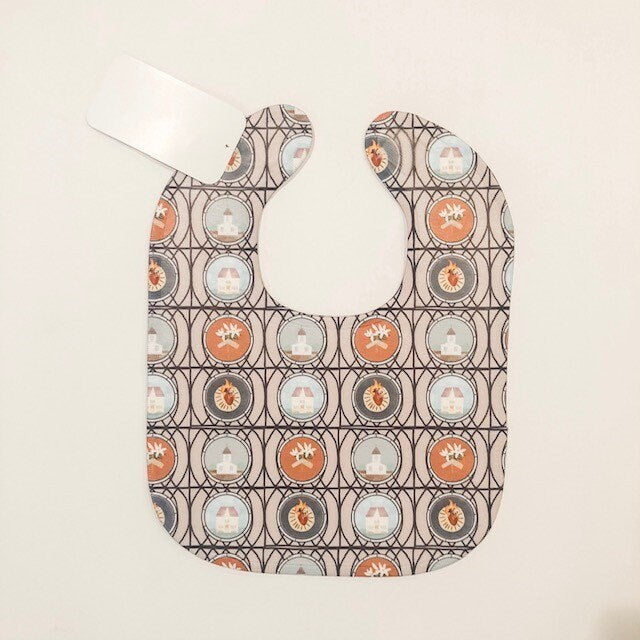 St. Joseph Baby Rattle and Bib Set | Pima Cotton, Wood Ring, Catholic Gift