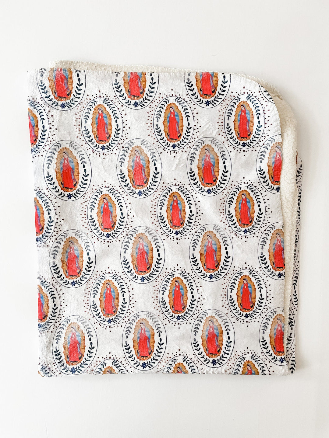 Our Lady of Guadalupe Soft Sherpa Fleece Baby Blanket