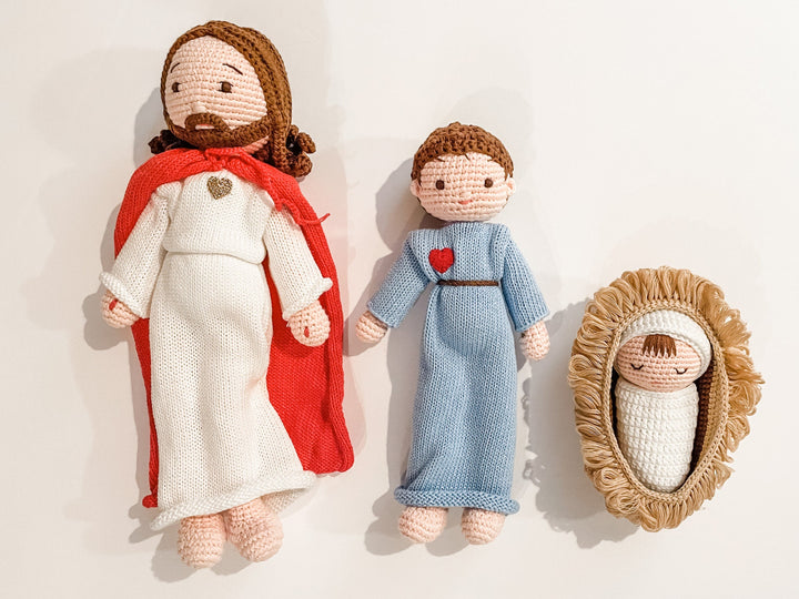 Sacred Heart Jesus Doll | Organic Pima Cotton, Handmade Catholic Gift