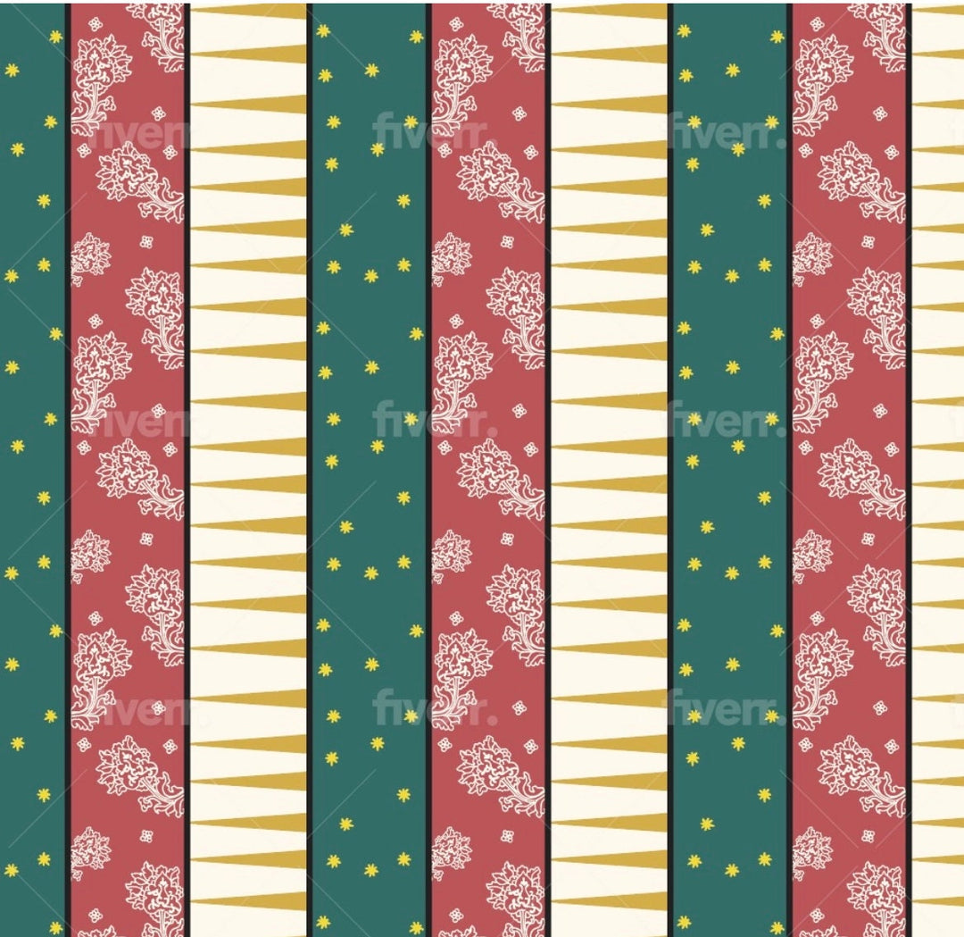 Our Lady of Guadalupe Stripe Scarf | Catholic Blessed Mother Print, Polyester Veil