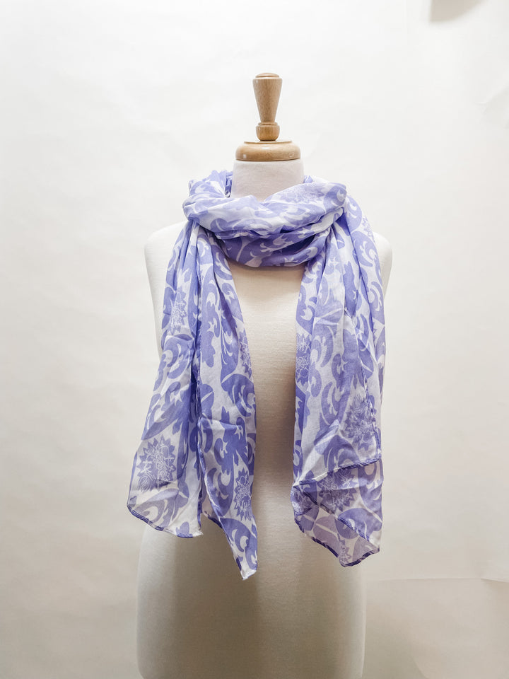 Our Lady of Sorrows Scarf | Catholic Damask Miraculous Medal