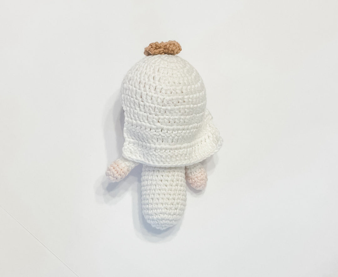 Sacred Hearts Crochet Rattles | Organic Cotton Catholic Baby Toys
