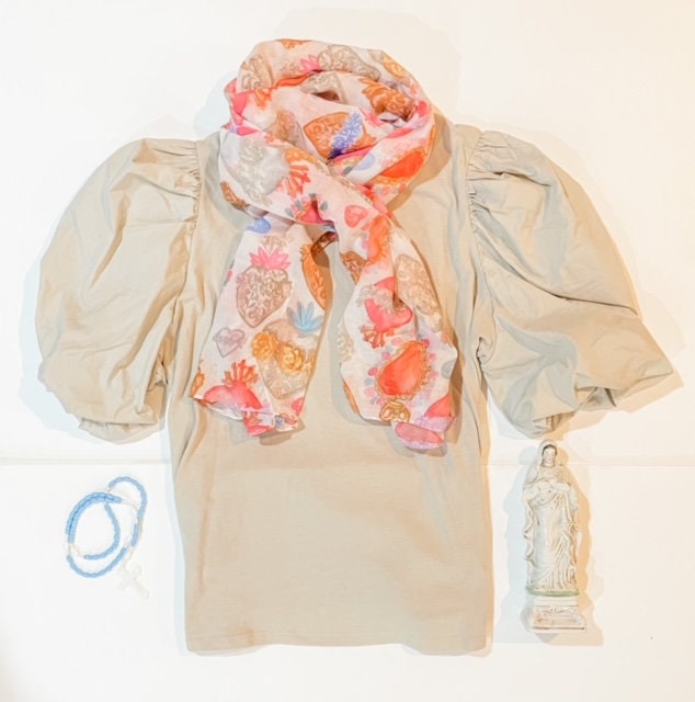 Immaculate Heart of Mary Scarf | Catholic Faith Fashion Accessory