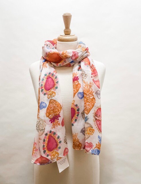 Immaculate Heart of Mary Scarf | Catholic Faith Fashion Accessory