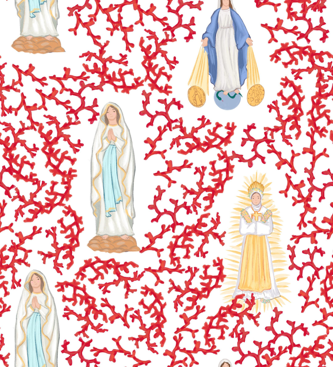 Catholic Mary Scarf | French Apparitions, Miraculous Medal