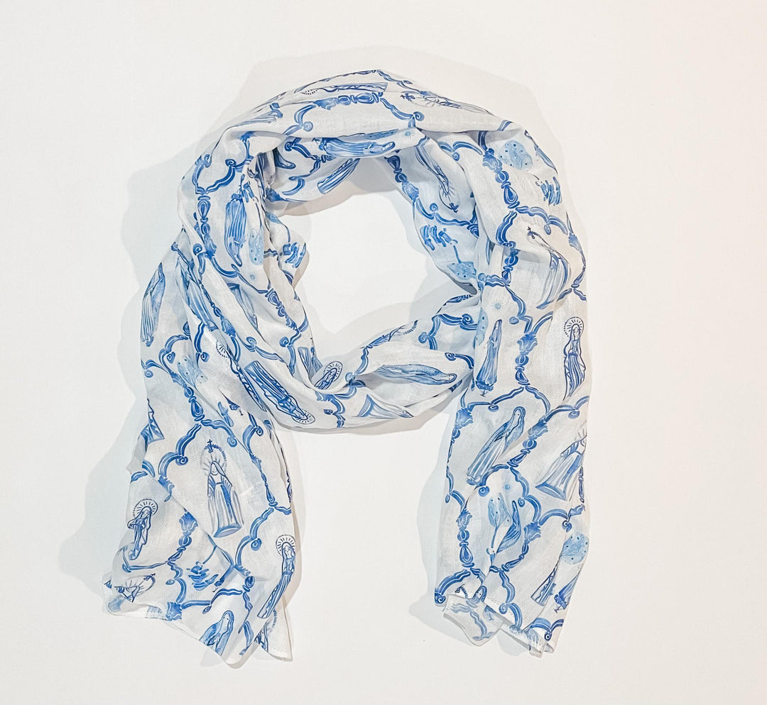 Marian Apparition Scarf | Catholic Fashion, Miraculous Medal