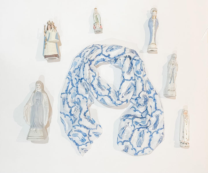 Marian Apparition Scarf | Catholic Fashion, Miraculous Medal