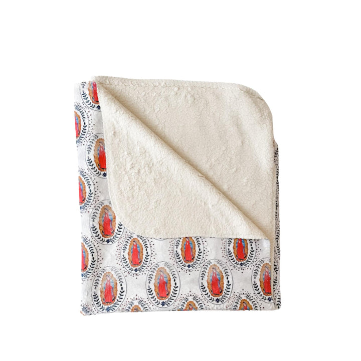Our Lady of Guadalupe Soft Sherpa Fleece Baby Blanket