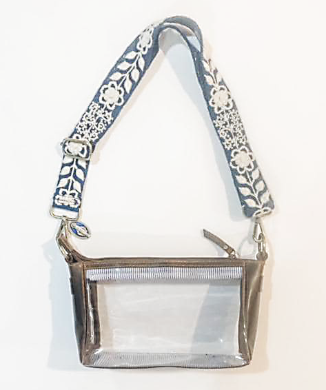 Leather Clear Stadium Bag | Miraculous Medal, Interchangeable Strap